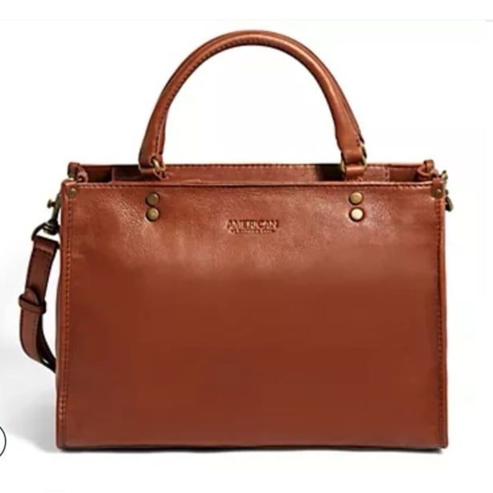 American Leather Co. Long Beach Satchel in Brandy Brown